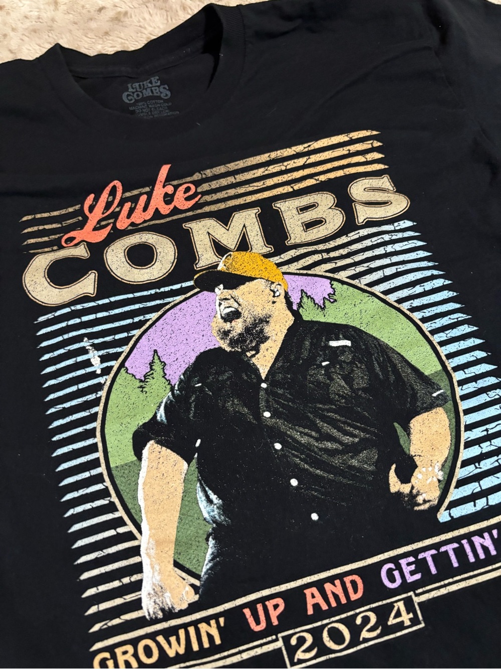 Men’s Black Graphic T-Shirt - Growin' Up And Gettin' 2024